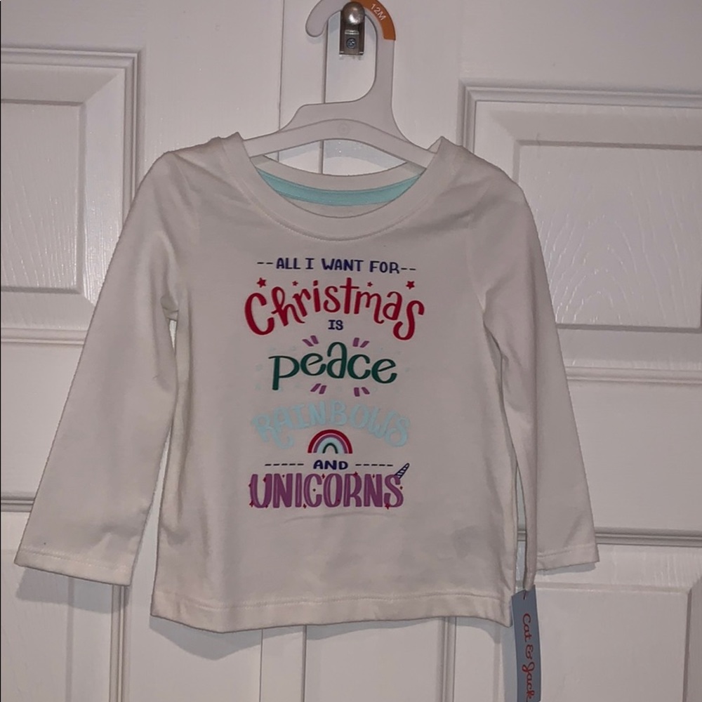 New Cat & Jack Christmas long sleeve shirt